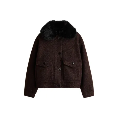 H M Темно-коричневые женские куртки