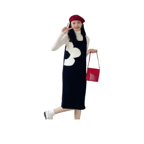 OURUOKE Длинное платье с длинными рукавами женское