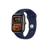 [Полночный синий] Силиконовый ремень с обратной пряжкой