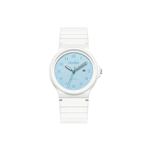 GCCLIYO Кварцевый механизм силиконовый ремешок унисекс белый циферблат