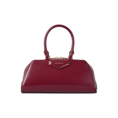 GIVENCHY Antigona Коробка Телячья кожа Сумка Маленькая Женская Бургунди