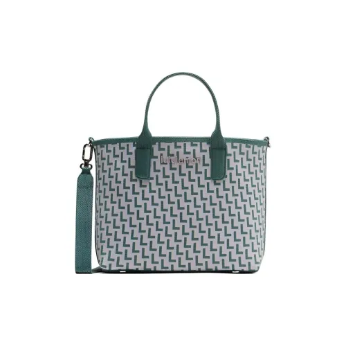 lululemon Полиэстер Тоут Сумка Сумка для покупок Сумка через плечо Сумка Маленькая Женская Синяя Зеленая