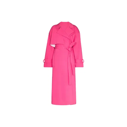 DITB Pink Red Women's Trench Coat DITB Розовый Красный Женский Тренч
