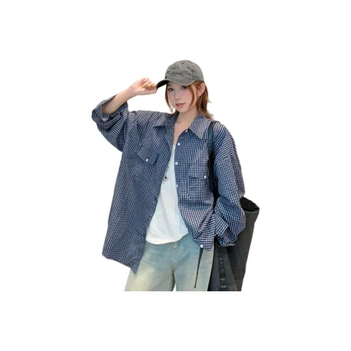 GOSO Blue Women's Shirts GOSO Синие Женские Рубашки