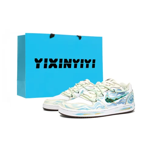 Nike EBERNON Устойчивые к истиранию Низкие Кроссовки для скейтбординга Мужские Желто-синие