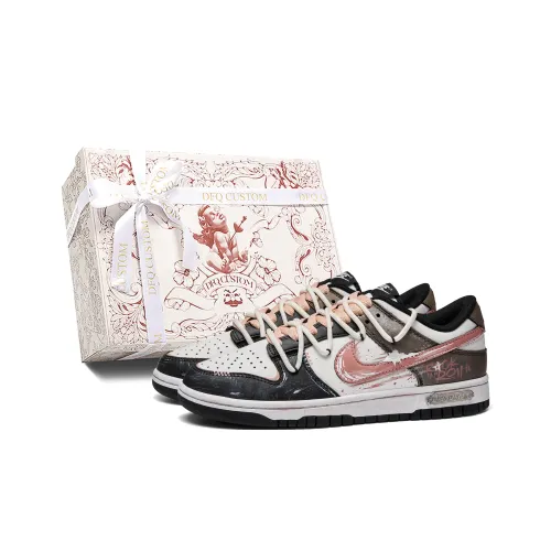 Nike Dunk Passion Rock Box Устойчивые к истиранию низкие скейтбордические кроссовки унисекс розовые коричневые