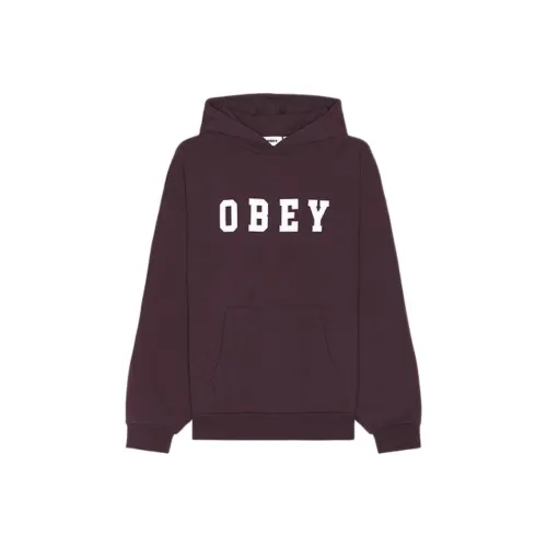 OBEY Темно-фиолетовый Красный Мужской Свитшот