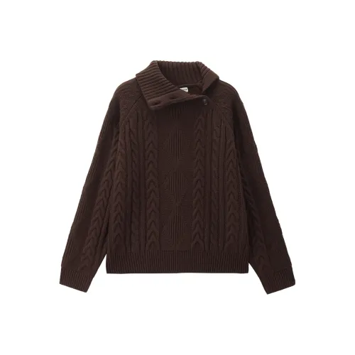 Giordano 08 Каштановый Кофейный Женский Трикотаж