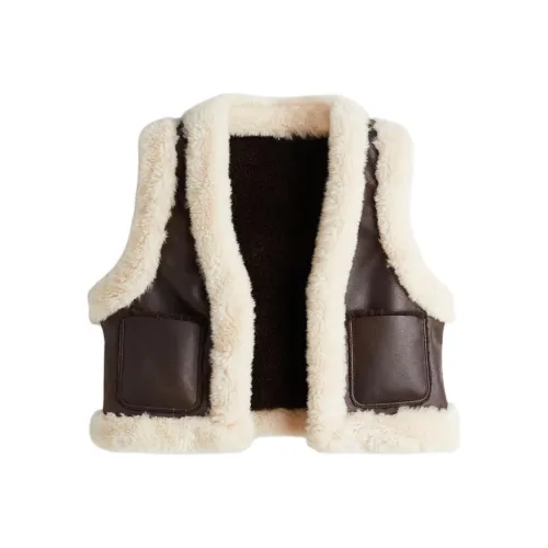 H M Темно-коричневые женские жилеты