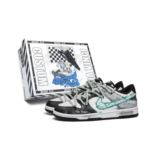 Nike Dunk Break Free Box Аbrasion Resistant Низкие Скейтбординг Кроссовки Унисекс Асфальт Серый