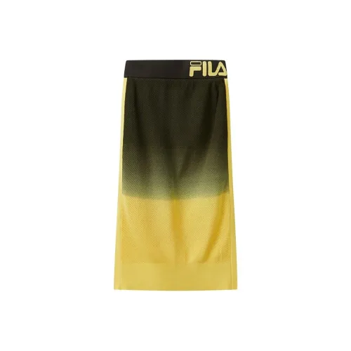 FILA 3,1 Phillip Lim Collaboration Collection Повседневный Длинный Юбка Женские Лимон Золотой
