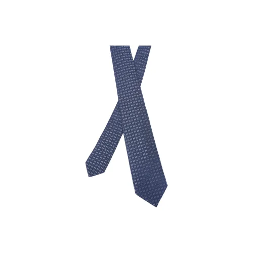 HERMES Шелк Шелк Mulberry Галстуки Унисекс Синий