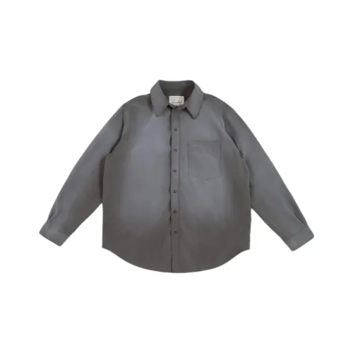 ERL Fw25 Sueded Шелк Пуговица Вверх Рубашка Унисекс