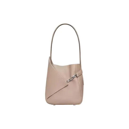 VERTU Коровья кожа Togo Ведрообразная сумка Средний размер Женская Кремово-абрикосовая