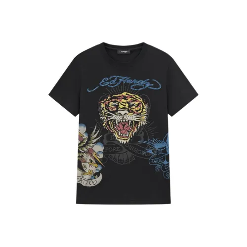 Ed Hardy Черные Мужские T-Рубашки