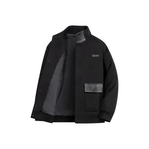 Корейский стиль Ночной Время Черный Унисекс Куртки