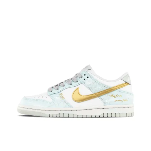 Nike Dunk Амортизация Износостойкие Низкие Кроссовки для Скейтбординга Унисекс Синие