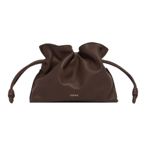 LOEWE Flamenco Кожа Ручная Сумка на плечо Мини Женская Коричневая