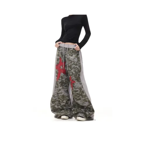 M MAICCO Gray Camouflage Women's Casual Pants M MAICCO Серый Камуфляж Женские Повседневные Брюки