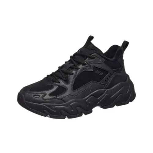 Anta Slate Аbrasion Resistant Thermal Low Top Повседневная обувь Women's Basic Black