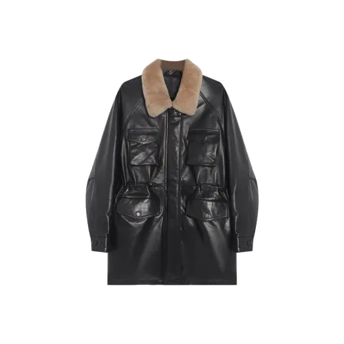 GZQJ Черное Женское Пальто