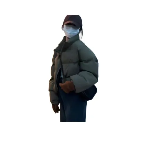 OURUOKE Армейский зеленый Женский пуховик