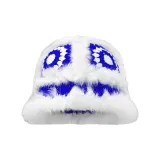 Синий Белый Мех