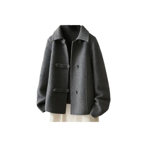 IHIMI Классическое Серое Женское Пальто