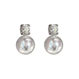 Австралийская белая жемчужина Diana, жемчужные шипы, серьги - 12 мм, модель 2239