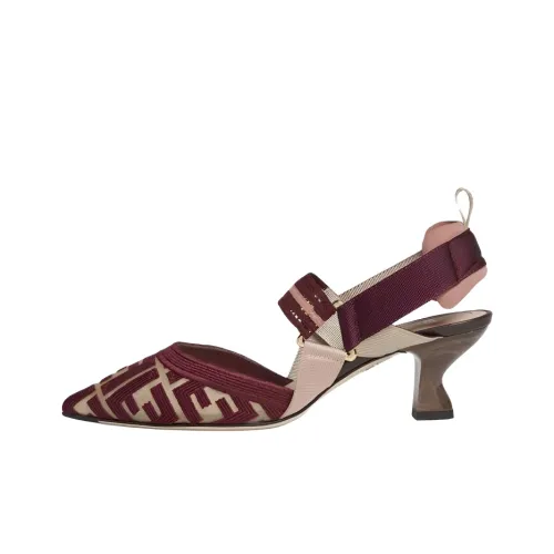 FENDI Colibrì Нестандартный каблук Высокие каблуки 5,5 см Женские Красный