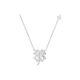 Кулон "Четырехлистный клевер" - Серебряное ожерелье из серебра S999