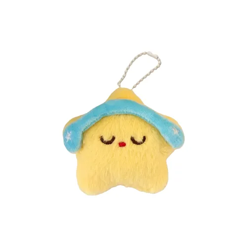 MENGXIAOZAI Супер милый Сон Кап с Желтыми Звездами Брелок в виде Пятиугольной Звезды Плюшевая Подвеска