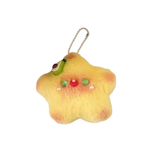 CHUNTUSHU Милый Румяна Звезды Скрипучий Брелок Плюшевый Подвеска 9 см Длина Тела