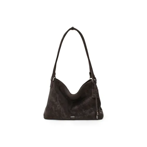 Simedin Коровья кожа Сумка на плечо Большая Женская Эбеновый Warm Camel Коричневый Сосна Лесной зеленый