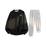 Black (Tn Tangshi Mark Chest Logo) + Photinia Gray (Tn Tangshi Mark Pants Logo)  
Черный (Tn Tangshi Mark Логотип на груди) + Фотиния Серый (Tn Tangshi Mark Логотип на штанах)