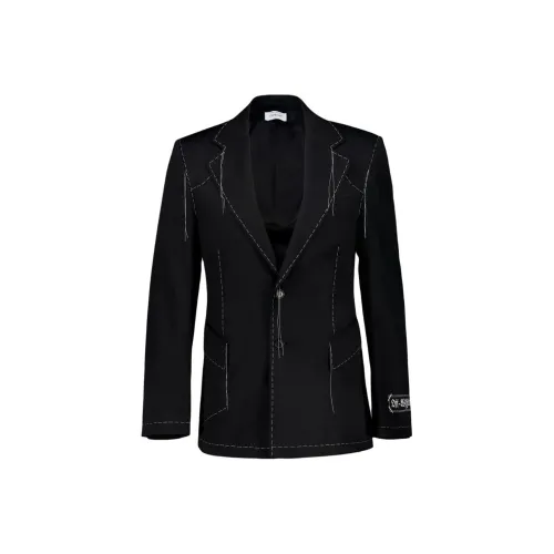 Off Белый Черный Мужской Деловой Костюм