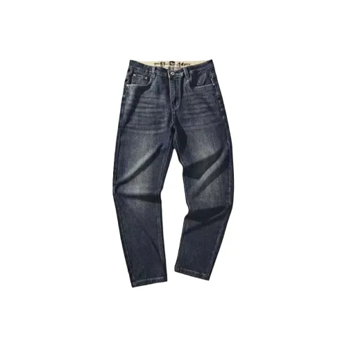 CAT'S PAW Синий Серый Унисекс Джинсы