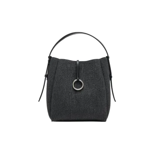 ZARA Collaboration Полиэстер Ведрообразная Сумка Мини Женская Серого цвета