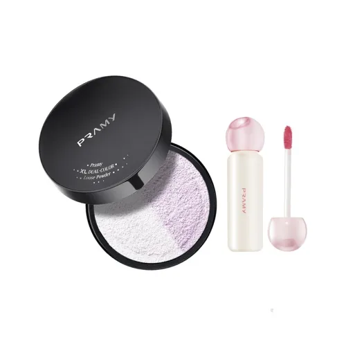 PRAMY Большой размер Осветляющий Медовая Сыворотка ЛИП Глоу Контроль жирности Естественный Сглаживающий Порелесс Фиксирующая Пудра