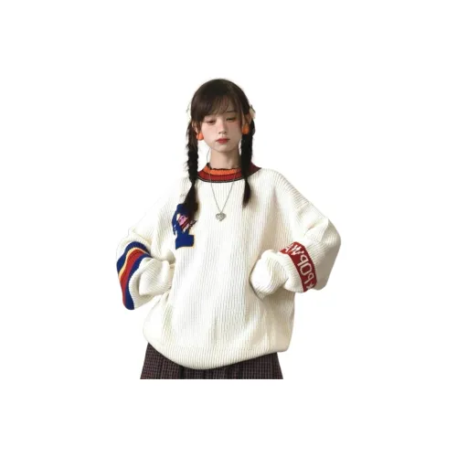 OURUOKE Ткань в рубчик Белый Женский Трикотаж