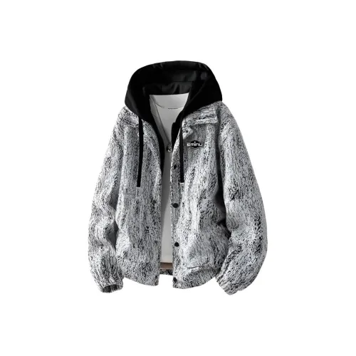 EMINU Экрю Флисовая подкладка Мужская пуховая куртка (пуховик)