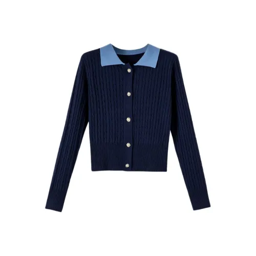 Late White Трикотажная ткань Кардиган Женские