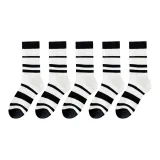 Чёрный Белый Многополосный 5