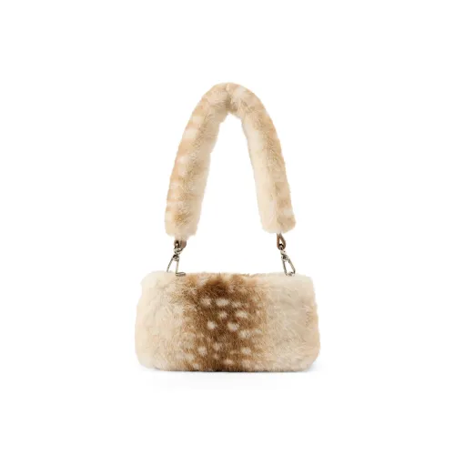 JACD Искусственный мех Ручная Сумка на плечо Женская Белая