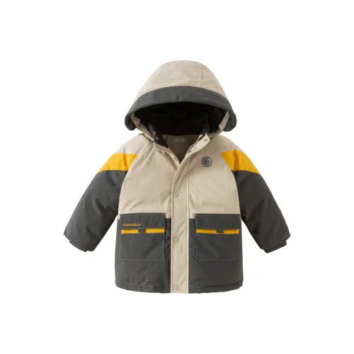 DAVE BELLA Светлый хаки [THREE Proofing Водонепроницаемый + Дышащий Тело с флисовой подкладкой] KIDS Пуховики