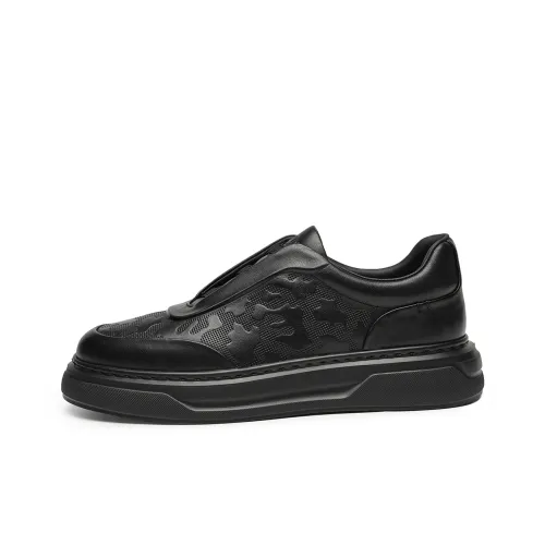 PT'SON Устойчивые к истиранию Легкие Дышащие Низкие Кроссовки для скейтбординга Мужские Черные