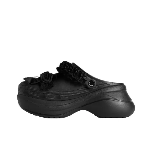 Balenciaga Crocs Коллаборация Jibbitz Сабо Женские Черный