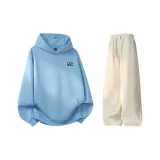 Светло-синие + абрикосовые штаны