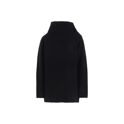 Yohji Yamamoto Femme FW25 5G3P Простой Стич 1x1 Ребро BIG Высокий Воротник PO Трикотаж Женский