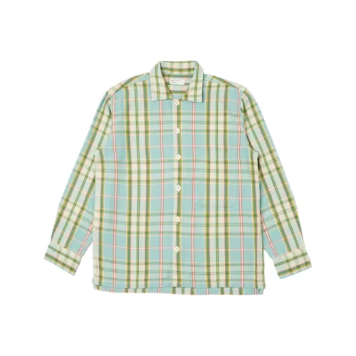 Universal Works Выцветший Check Fatigue Рубашка Унисекс